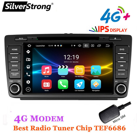 2DIN,4G,Android10,64G,8 ядер, автомобильный DVD, для Skoda Octavia 2 A5, авто радио IPS DAB +, опция 2G32G,CarPlay,TPMS DSP ► Фото 1/6