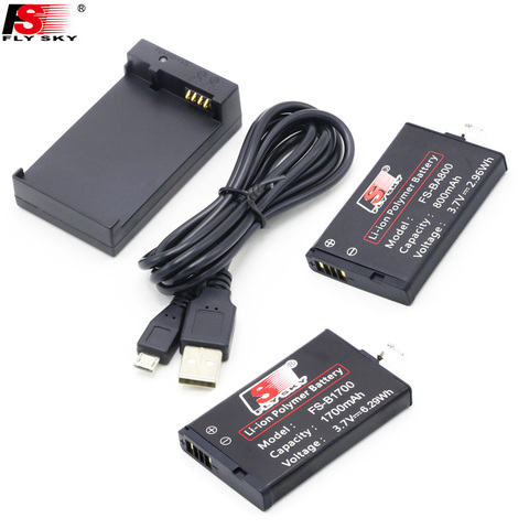 USB зарядное устройство Flysky, с разъемом USB для радиопередатчика Flysky/GT2B/IT4/IT4, емкостью 3,7 В, 800 мА/ч, 1700 мА/ч, с USB-зарядным устройством, для Flysky, с за... ► Фото 1/6