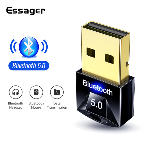 Адаптер Essager USB Bluetooth 5,0 для ПК, беспроводной мыши, клавиатуры PS4 Aux аудио Bluetooth 5 приемник передатчик ► Фото 1/6