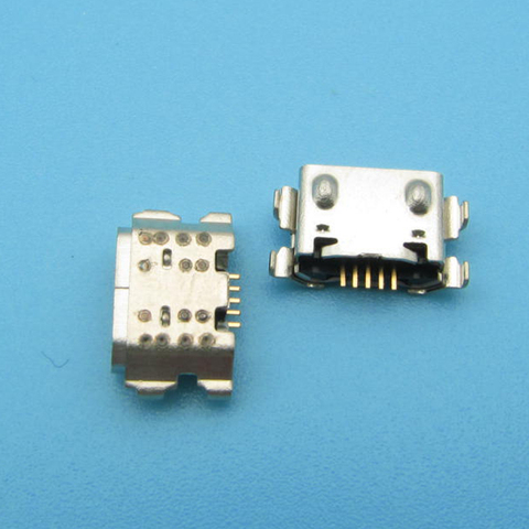 Разъем Micro USB 5Pin, 10 шт., разъем для передачи данных, задний штекер для Samsung Galaxy A01 A015 A015F/DS, разъем Mini USB ► Фото 1/4