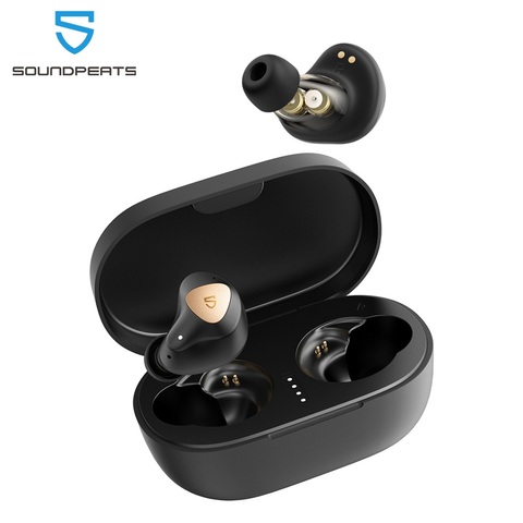 Беспроводные Bluetooth-наушники SOUNDPEATS Truengine 3 SE, двойные динамические драйверы и двойной микрофон с умным сенсорным APTX стерео звуком ► Фото 1/6