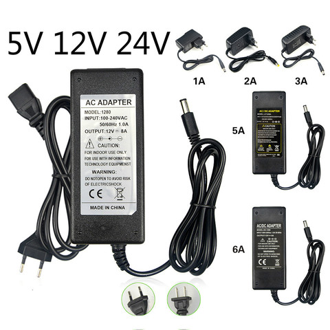 Освещение Трансформатор переменного тока 110v-220v DC/DC 12v 5V 24V Драйвер Питание адаптер 1A 2A 3A 5A для Светодиодные ленты Переключатель Драйвер освещ... ► Фото 1/6