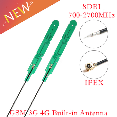 Встроенная антенна 8DBI GSM 3G 4G, внутренняя плата IPEX интерфейса, антенна с кабелем 12 см, ленточная антенна 700-2700 МГц ► Фото 1/6