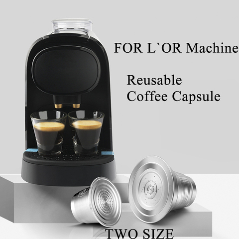 Многоразовые XXL двойной и один кофе капсула чашка для L'Or Barista LM8012 машина из нержавеющей стали кофе фильтры Pod для машины ► Фото 1/6