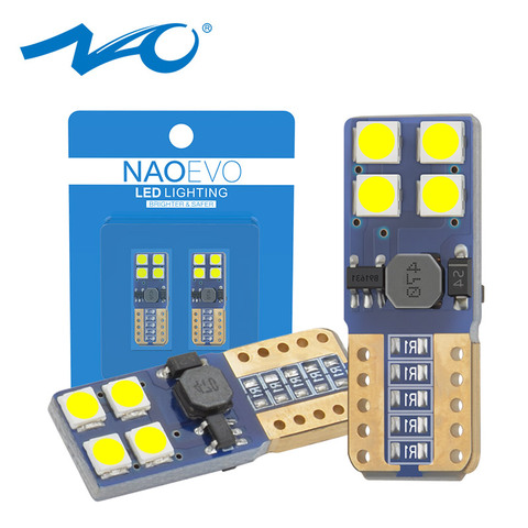 NAO w5w T10 лампа t10 Светодиодная лампа 8smd 3030 чипы 12В авто Светодиодная лампа номерного знака 6000K белый Янтарный Красный Кристалл синий ► Фото 1/6