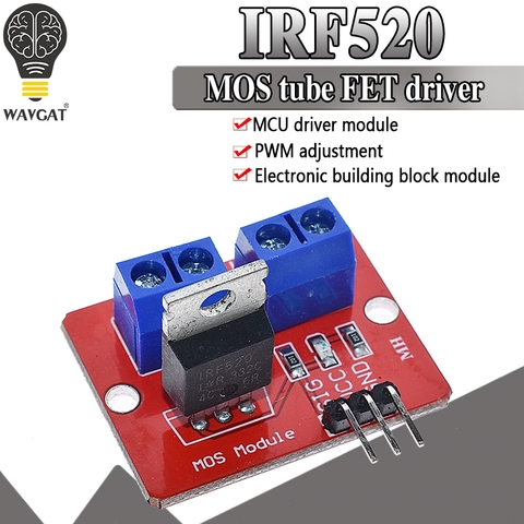 Верхняя кнопка Mosfet 0-24 В, стандартный модуль IRF520 для Arduino MCU ARM Raspberry pi ► Фото 1/6