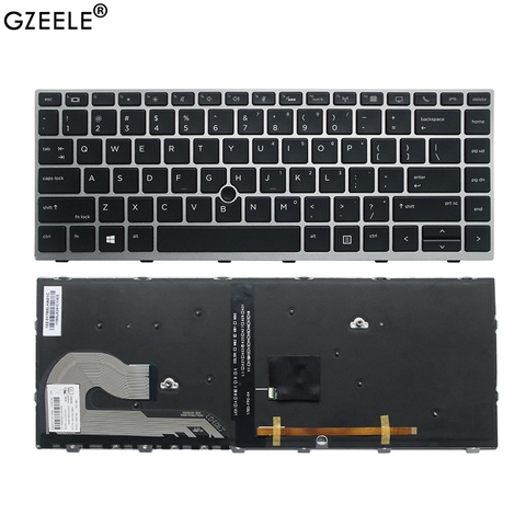 Новая клавиатура для ноутбука в США для HP EliteBook 840 G5 846 G5 745 G5 с точечным L14378-001 мыши L11307-001 Клавиатура для ноутбука в США с подсветкой ► Фото 1/6