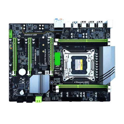 Материнская плата для компьютера X79T LGA 2011 CPU, материнская плата для компьютера DDR3, материнская плата для настольного ПК с 4-канальным процесс... ► Фото 1/6