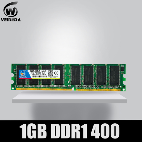 VEINEDA DDR1 2 Гб 2x1гб DDR 1 ГБ pc3200 ddr400 400 МГц 184Pin модуль ddr для настольных компьютеров память CL3 DIMM RAM 2G ► Фото 1/5
