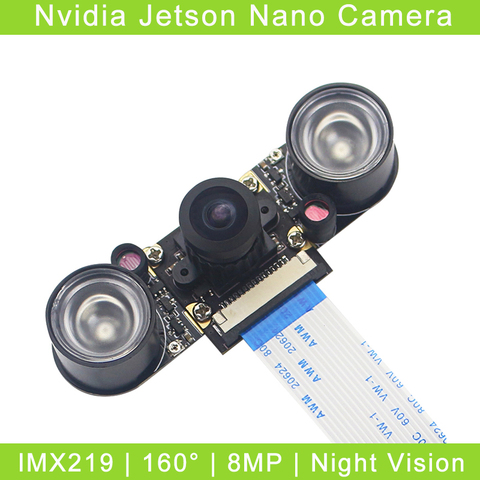 Инфракрасная камера imx222 Nvidia Jetson, камера 8 Мп с ночным видением, угол обзора 160 градусов + 2 инфракрасных светодиодных фонаря для Jetson Nano Board ► Фото 1/6