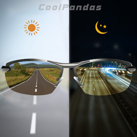 Солнцезащитные очки CoolPandas мужские фотохромные, поляризационные антибликовые солнечные очки хамелеон, UV400, для вождения ► Фото 1/6