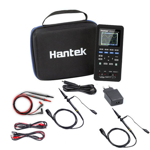 Цифровой осциллограф Hantek, 3 в 1, генератор сигналов, мультиметр, USB, 2 канала, 40 МГц, 70 МГц, ЖК-дисплей, измерительные инструменты с зондом 2 шт. ► Фото 1/6