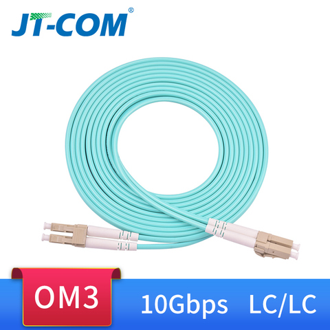 10G OM3 LC UPC-LC UPC многорежимный дуплексный 2,0 мм 3,0 мм волоконный соединительный кабель LC волоконно-оптический патч-корд оптоволоконный кабель ► Фото 1/6