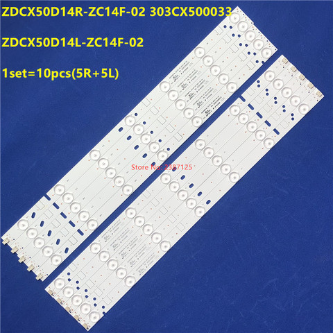 Светодиодный Подсветка полосы 12 лампа для ZDCX50D14R-ZC14F-02 01 ZDCX50D14L-ZC14F-02 303CX500033 LT-50E350 LT-50E560 LE-5018 CX500D светодиодный м ► Фото 1/6