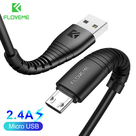 FLOVEME Micro USB кабель 5 В 2.4A зарядки данных Зарядное устройство кабель для samsung Xiaomi huawei телефона Android Зарядное устройство Кабель Micro USB шнур зарядн... ► Фото 1/6