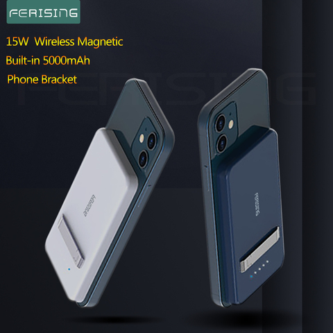 Магнитный беспроводной портативный внешний аккумулятор 5000 мАч для iPhone 12 mini Pro Max 11 Xiaomi Huawei ► Фото 1/6