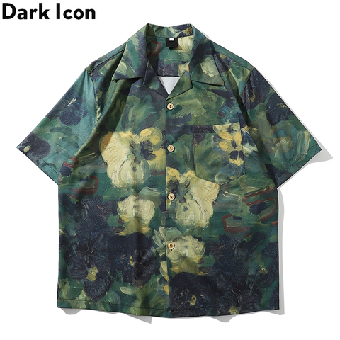Гавайские рубашки с принтом Dark Icon, мужская летняя уличная рубашка с принтом, 2022 ► Фото 1/6