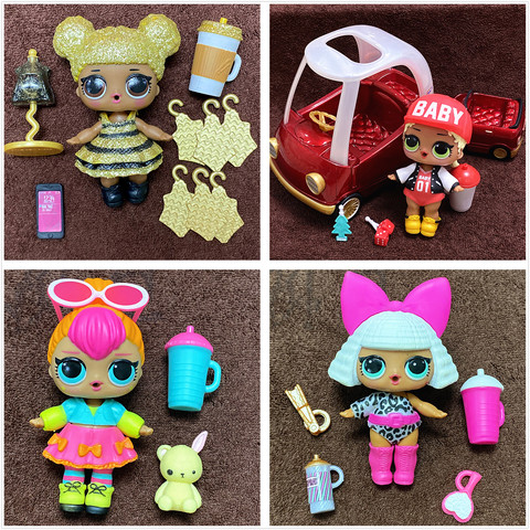 Из серии «LOL Surprise» выбрать оригинальный новый набор для кукол Queen пчелы автомобильный набор 8 см Sister» для девочек кукла редкая стили лимитированная Коллекция игрушки для детей, подарок ► Фото 1/6