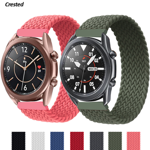 Ремешок соло 20 мм 22 мм для Samsung Galaxy watch 3/46 мм/42 мм/active 2/Gear S3, плетеный браслет для Huawei watch GT/2/2e/Pro ► Фото 1/6