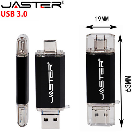 JASTER USB 3,0 Type C OTG USB флеш-накопитель Usb 3,0 Флешка для Type-C мобильных телефонов/ПК 64 ГБ 32 ГБ 16 ГБ высокоскоростная микро USB палка ► Фото 1/6