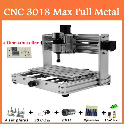 200 Вт алюминиевый сплав CNC 3018 Макс лазерный гравер CNC маршрутизатор GRBL DIY гравировальный станок для дерева PCB PVC мини CNC3018 ► Фото 1/6