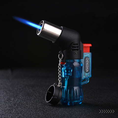 Hot Welding Torch Lighter Butane Jet Lighter Metal Turbo Portable Spray Gun 1300 C Windproof Cigar Pipe Lighter Outdoor NO Gas ► Фото 1/5