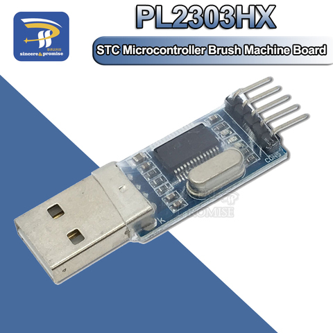 Модуль адаптера преобразователя PL2303 USB в RS232 TTL, плата щеточной машины микроконтроллера PL2303HX STC ► Фото 1/6
