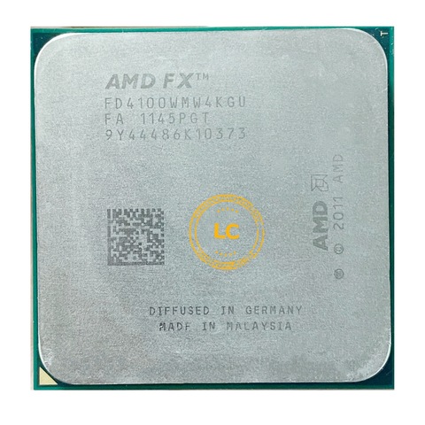 AMD FX-Series FX4100 FX-4100 FX 4100 3,6 ГГц четырехъядерный процессор FD4100WMW4KGU разъем AM3 + ► Фото 1/2