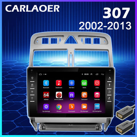 Автомагнитола на Android с Gps-навигацией для Peugeot 307, 307CC, 307SW, 2004-2013, мультимедийная стереосистема с Wi-Fi, видео, 2 DIN, Авторадио ► Фото 1/6