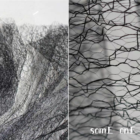 Уникальная сетчатая Тюлевая ткань черная белая ажурная DIY Лоскутная базин богатая юбка платье кружевная дизайнерская ткань 50*155 см ► Фото 1/5
