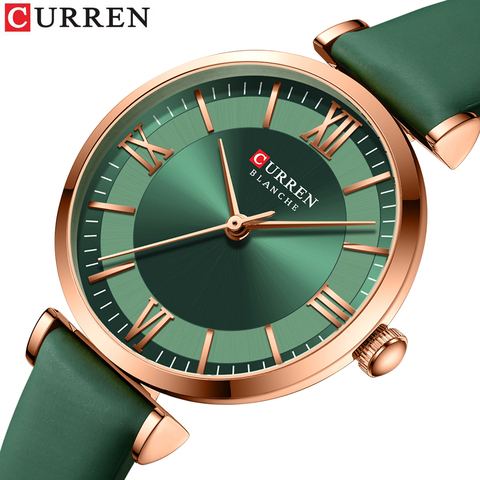 Новые часы CURREN женские кварцевые кожаные часы модные классические часы Montre femme ► Фото 1/6