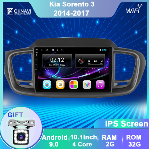 Автомобильный радиоприемник OKNAVI 10,1 '', мультимедийный видеоплеер с GPS для KIA Sorento 2014, 2015, 2016, 2017, стерео, Wi-Fi, камера, BT, навигация, без DVD ► Фото 1/6