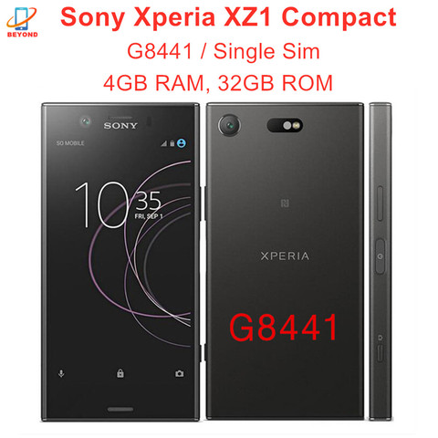 Смартфон Sony Xperia XZ1 Compact G8441, телефон с диагональю 4,6 дюйма, 4G LTE, Восьмиядерный процессор Snapdragon 835, ОЗУ 4 Гб, ПЗУ 32 ГБ, NFC, оригинал ► Фото 1/6