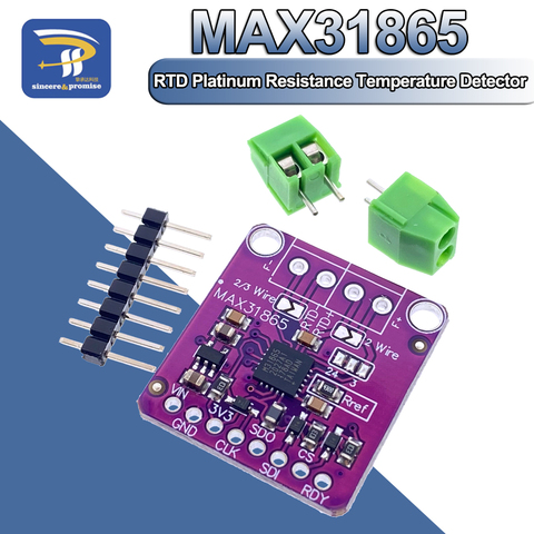 Плата преобразователя MAX31865 PT100 к PT1000 RTD-to-Digital, модуль усилителя датчика температуры термопары 3,3 В/5 В для Arduino ► Фото 1/6