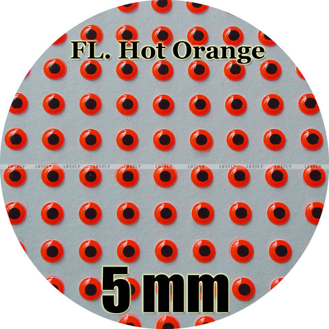 5 мм 3D FL. Лидер продаж, оранжевый цвет, оптовая продажа 700, мягкая формованная 3d-модель, вязание мушек, джиг, изготовление приманок ► Фото 1/1