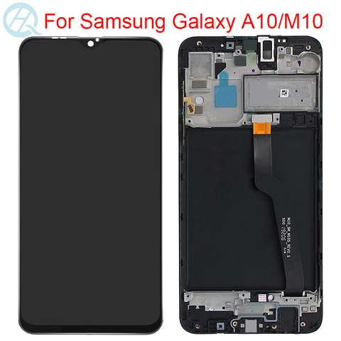 Оригинальный ЖК-дисплей для Samsung Galaxy A10 A105 M10, дисплей с рамкой и сенсорным экраном 6,2 дюйма, SM-A105F A105F/DS, ЖК-экран в сборе ► Фото 1/6