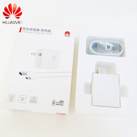 Оригинальное зарядное устройство Huawei 40 Вт Supercharge 5A Type C кабель для P30 40 Pro Mate 30 20 10 20 Pro P20 Pro P10 Honor 20 magic 2 10 ► Фото 1/6