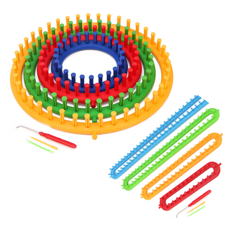 1 набор прямоугольный круглый вязальный станок «сделай сам» шарф свитер шапка шаль шитье Вязание ручной работы плетение Инструмент ► Фото 1/6