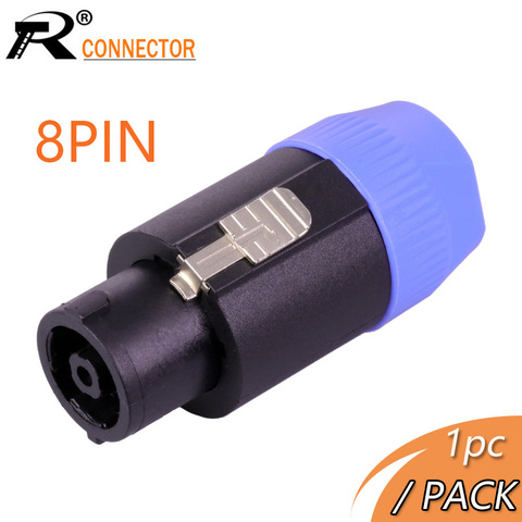 R Connector1pc SpeakON 8Pin con разъем кабельные разъемы для динамиков 8 полюс штекер аудио динамик соединитель разъема R оптовая продажа ► Фото 1/6