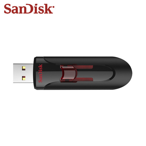 SanDisk CZ600 USB флеш-накопитель USB 3,0 флеш-накопитель 16 ГБ 32 ГБ 64 Гб 128 ГБ флэш-диск ЧЕРНЫЙ Флеш-накопитель Высокая скорость U диск регулируемый ► Фото 1/6