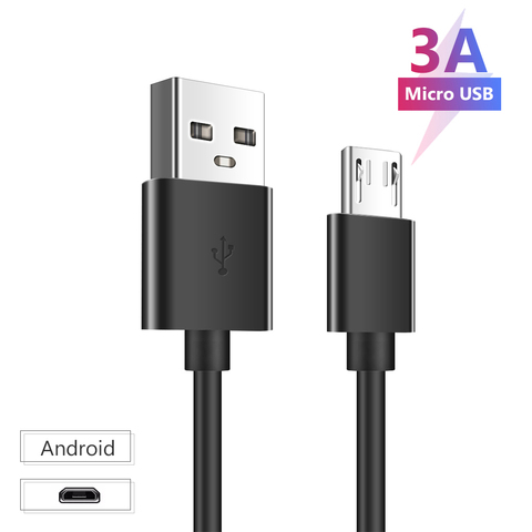 Кабель Micro USB для быстрой зарядки и синхронизации данных, 25/100/150/200/300 см, 3 А, для планшетов Samsung Xiomi Redmi Huawei Xbox One ► Фото 1/6