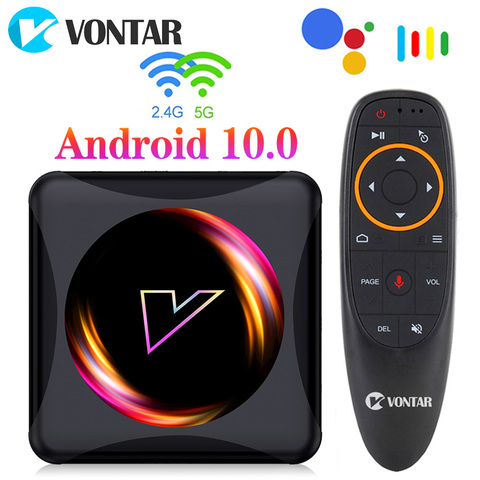 2022 Смарт ТВ-бокс Android 10 4G 64GB Rockchip RK3318 Wifi 1080p 4K Youtube медиаплеер Android TV Box телеприставка PK H96 MAX ► Фото 1/6