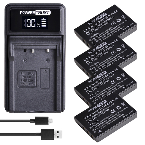 Аккумулятор + светодиодный зарядное устройство для Sanyo/Kodak/P850/Z760/DX7590/DX7630, Zoom/Sanyo/FH11/HD1000/HD2000, с функцией зарядки в течение 1-2 лет, с функцией Zoom-1/4/4/4/4/4/4/4/4. ► Фото 1/6