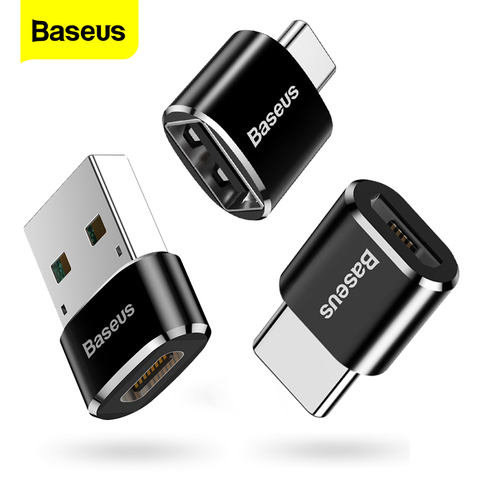 Переходник Baseus USB Type C OTG, переходник с USB C «папа» на Micro USB «мама», для Macbook, Samsung S20, Huawei ► Фото 1/6
