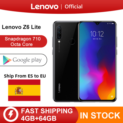 Lenovo Z6 Lite смартфон с восьмиядерным процессором Snapdragon 710, ОЗУ 4 Гб, ПЗУ 64 ГБ, 6,3 дюйма, 4050 мАч ► Фото 1/1