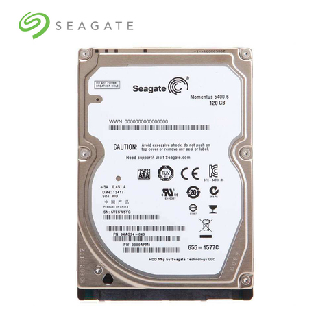 Жесткий диск Seagate для ноутбука, 2,5 дюйма, 40 ГБ, 80 ГБ, 120 ГБ, 160 Гб, 250 ГБ, 320 ГБ, 500 Гб, SATA 1,5-6, жесткий диск 2 Мб/8 Мб, 5400 об/мин ► Фото 1/6