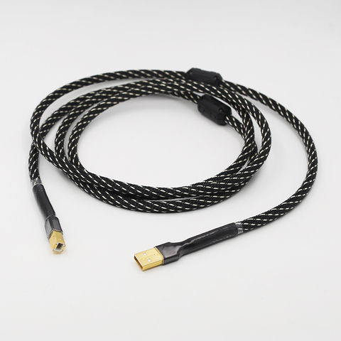 USB-кабель Audiocrast Hi-Fi, высококачественный кабель для передачи данных типа А в Hi-Fi для декодера DAC, звуковая карта, аудиокабель, линии DAC для перед... ► Фото 1/6