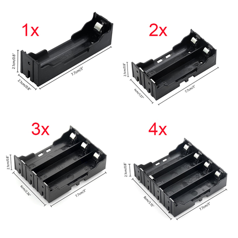 Новинка держатель для аккумулятора ABS 18650 жесткий штифт 1X 2X 3X 4X 18650 Держатель для аккумуляторов 18650 чехол для аккумуляторных батарей чехол для внешнего аккумулятора ► Фото 1/6