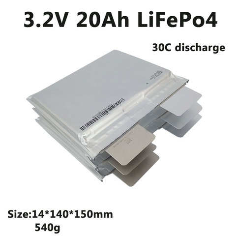 GTK 2022 новая ячейка LiFePo4 3,2 v 20Ah литиевая батарея LFP 30C высокая скорость разряда для diy 12v 24v Автомобильный пусковой аккумулятор ► Фото 1/4