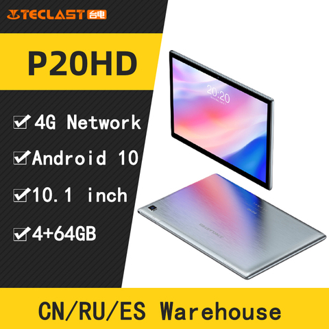 Teclast P20HD планшет с 10,1-дюймовым дисплеем, восьмиядерным процессором SC9863A, ОЗУ 4 Гб, ПЗУ 64 ГБ, 6000 мАч, Android 10 ► Фото 1/6